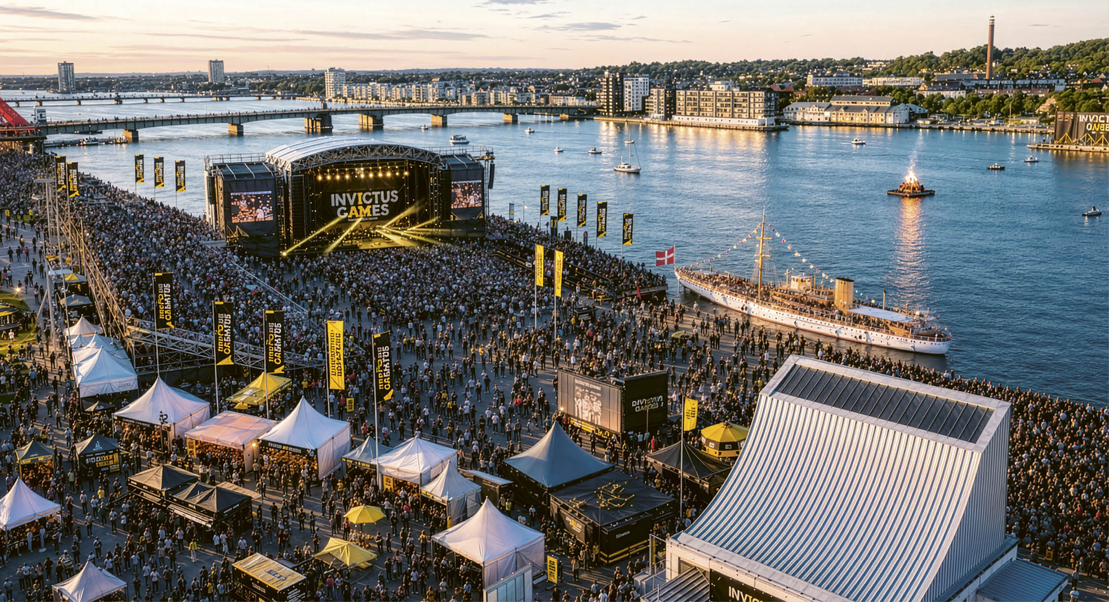 A large crowd of people are gathered in a stadium. Description generated by AI